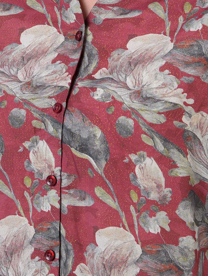 women printed long sleeve collared shirt - 21986073 -  Standard Image - 6