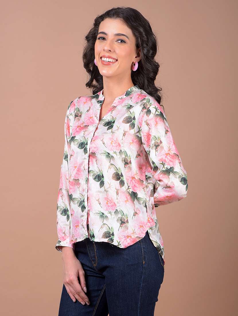 women printed long sleeve shirt - 21986078 -  Standard Image - 1