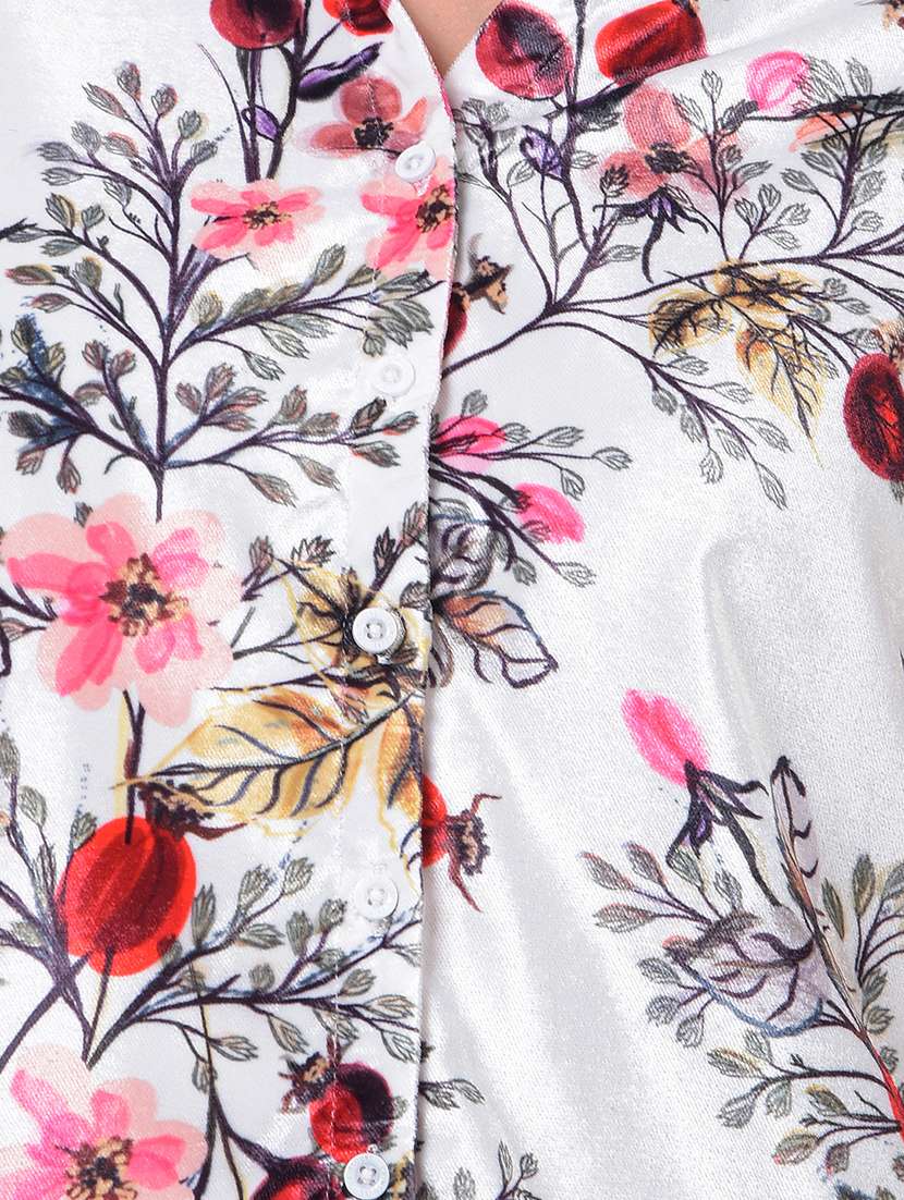 women printed long sleeve collared shirt - 21986081 -  Standard Image - 6