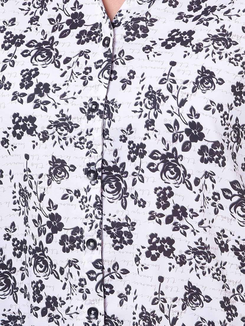 women printed long sleeve collared shirt - 21986086 -  Standard Image - 6