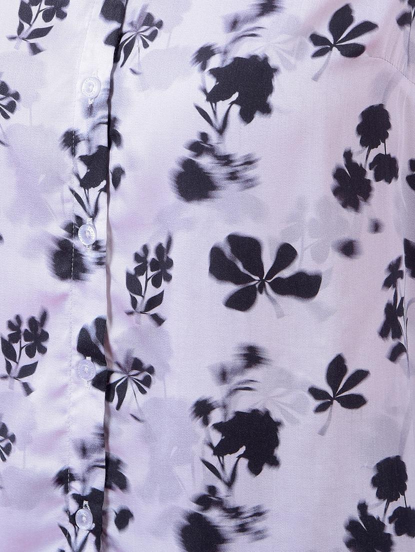 women printed long sleeve collared shirt - 21986101 - Standard Image - 6