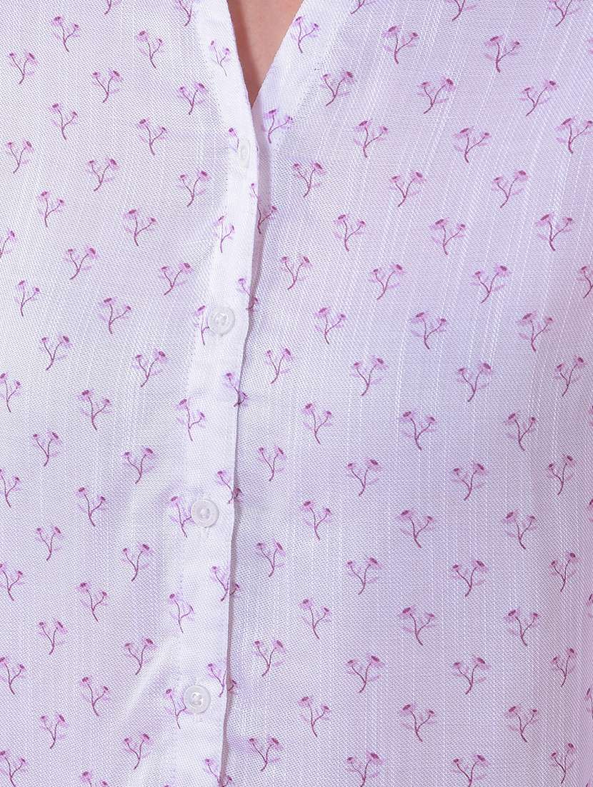 women floral print three quarter sleeve shirt  - 21986108 -  Standard Image - 6