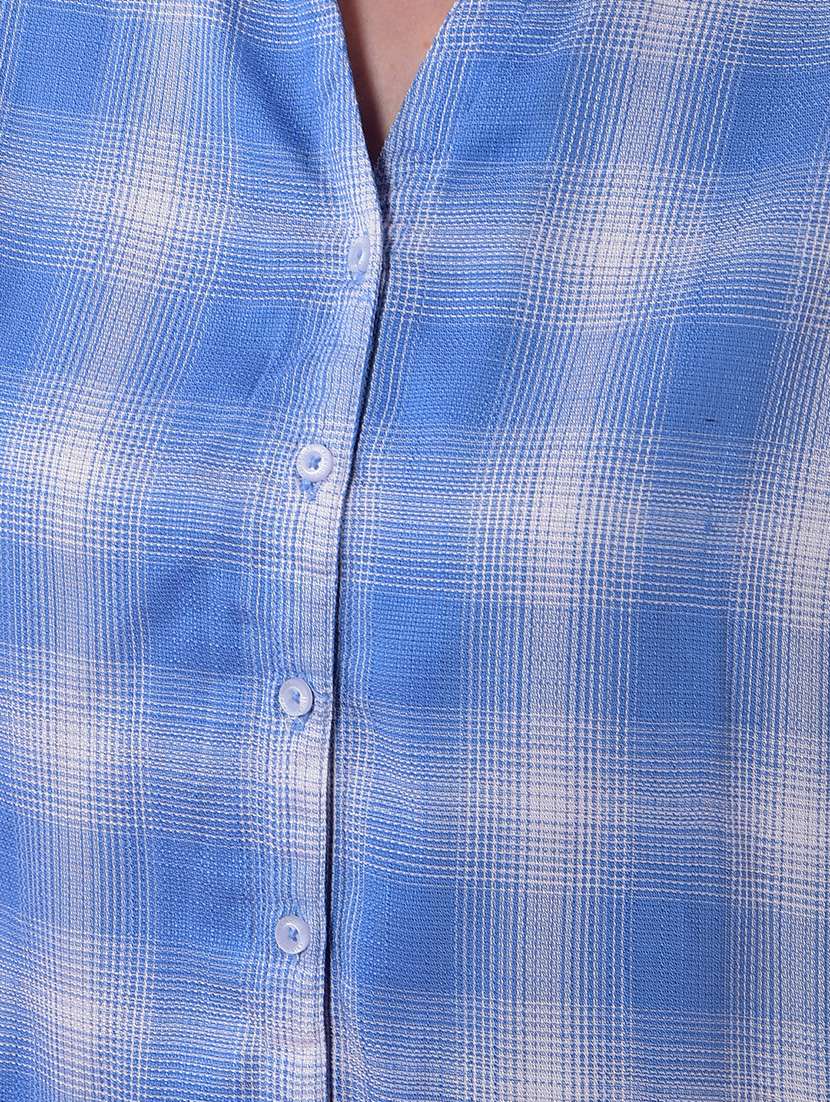 women checkered long sleeve shirt - 21986126 - Standard Image - 6