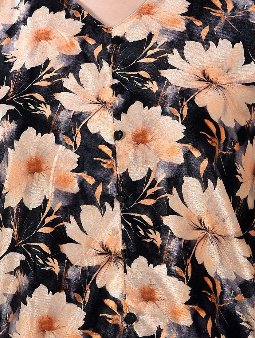 women floral print bell sleeve regular top - 21986146 -  Standard Image - 6