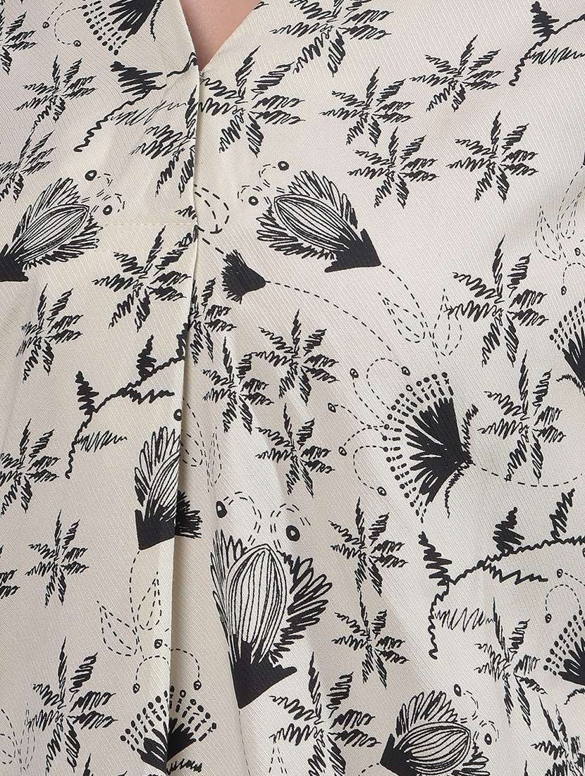 women printed three quarter sleeve regular top - 21986176 -  Standard Image - 6