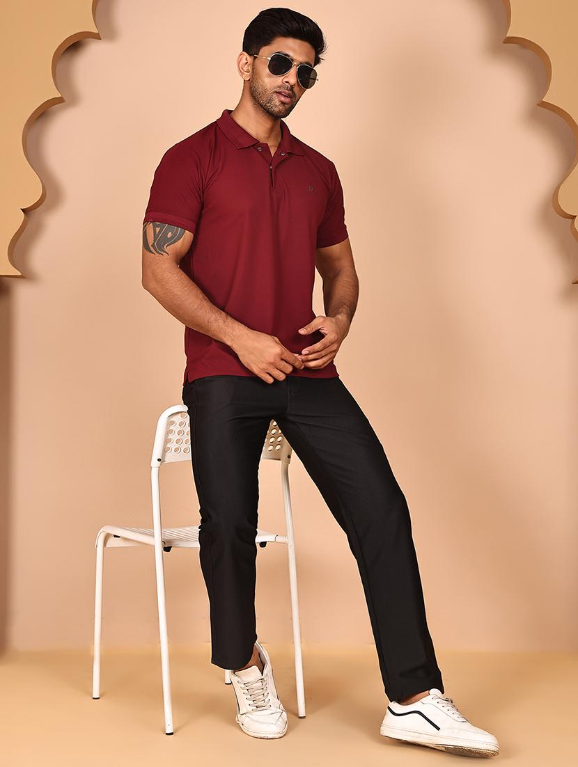 grey cotton flat front casual trousers - 21986193 - Standard Image - 4