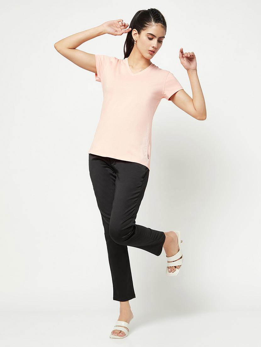 women solid short sleeve regular t-shirt - 21986198 - Standard Image - 4