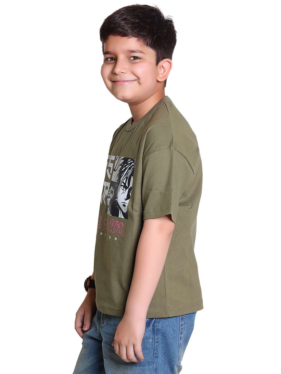 boys printed short sleeve loose fit t-shirt - 21986233 -  Standard Image - 1