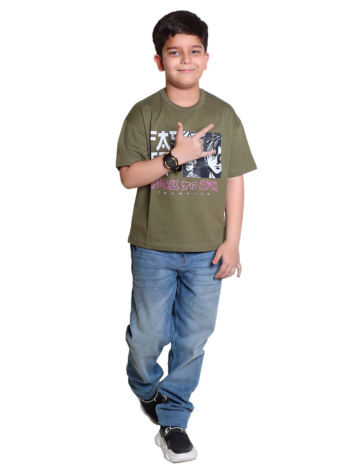 boys printed short sleeve loose fit t-shirt - 21986233 -  Standard Image - 4