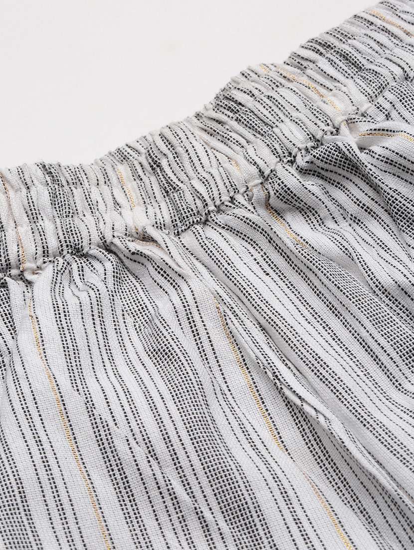 women striped mid rise flared palazzo - 21986255 - Standard Image - 4