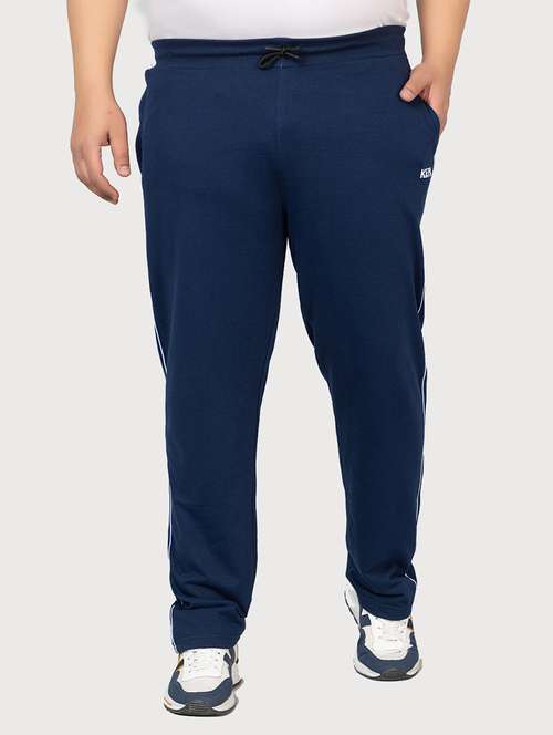 blue cotton  full length track pant - 21986270 -  Standard Image - 0