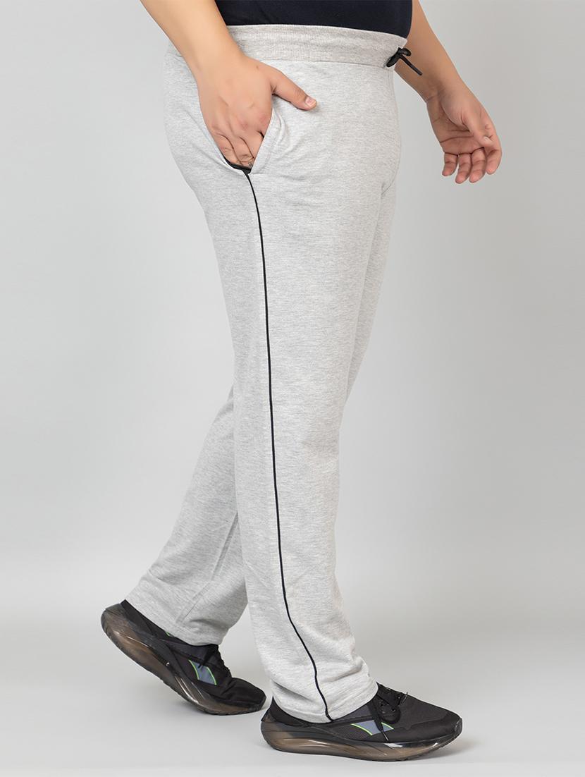 grey cotton full length track pant - 21986272 - Standard Image - 1