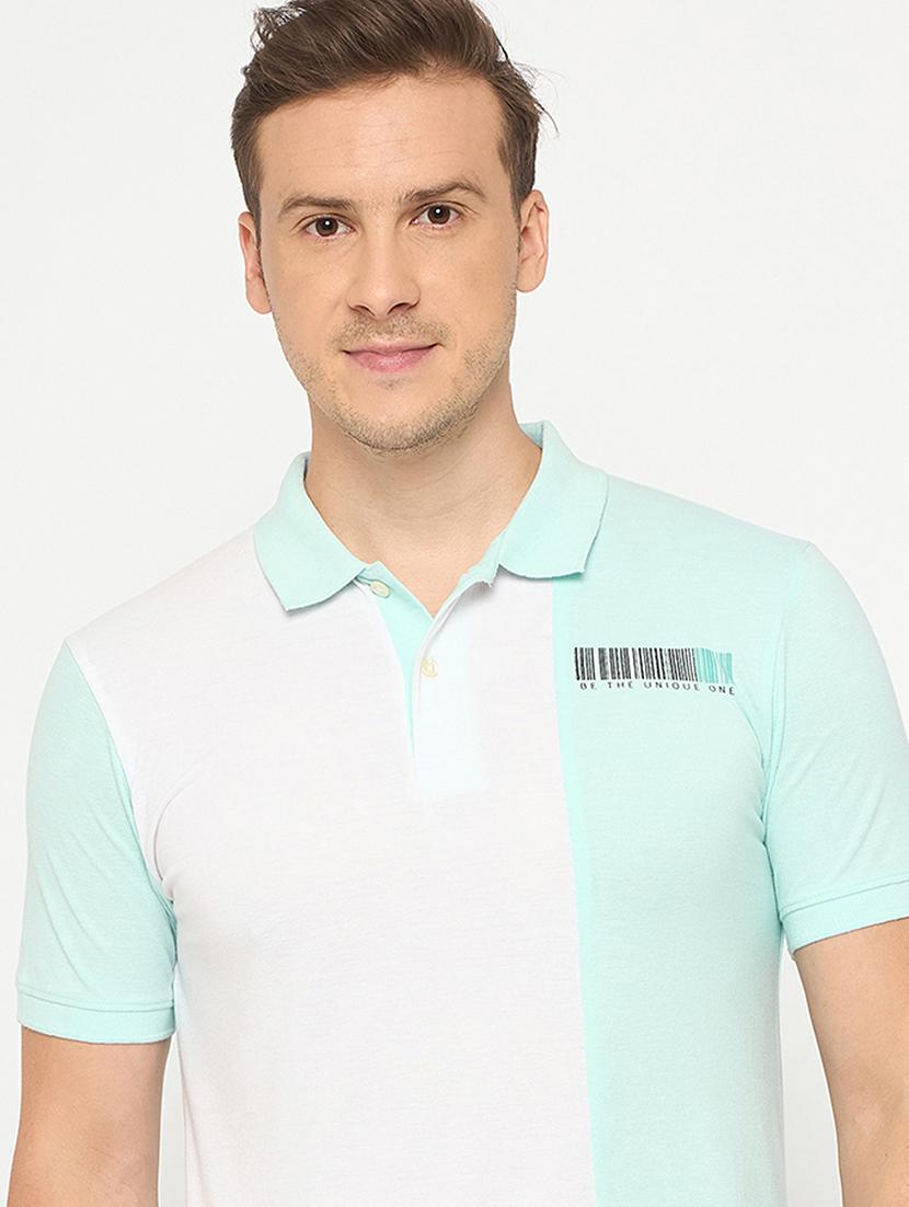 men color blocked short sleeve polo t-shirt - 21986276 - Standard Image - 1