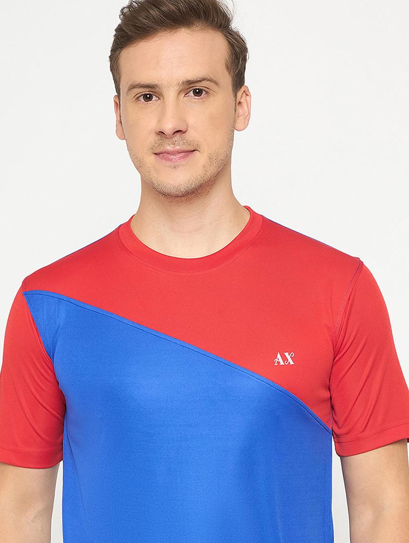 men color block short sleeve regular ft t-shirt - 21986278 -  Standard Image - 1