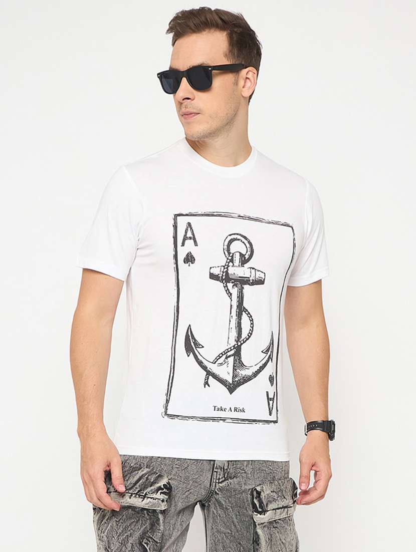 men printed short sleeve regular ft t-shirt - 21986282 -  Zoom Image - 0