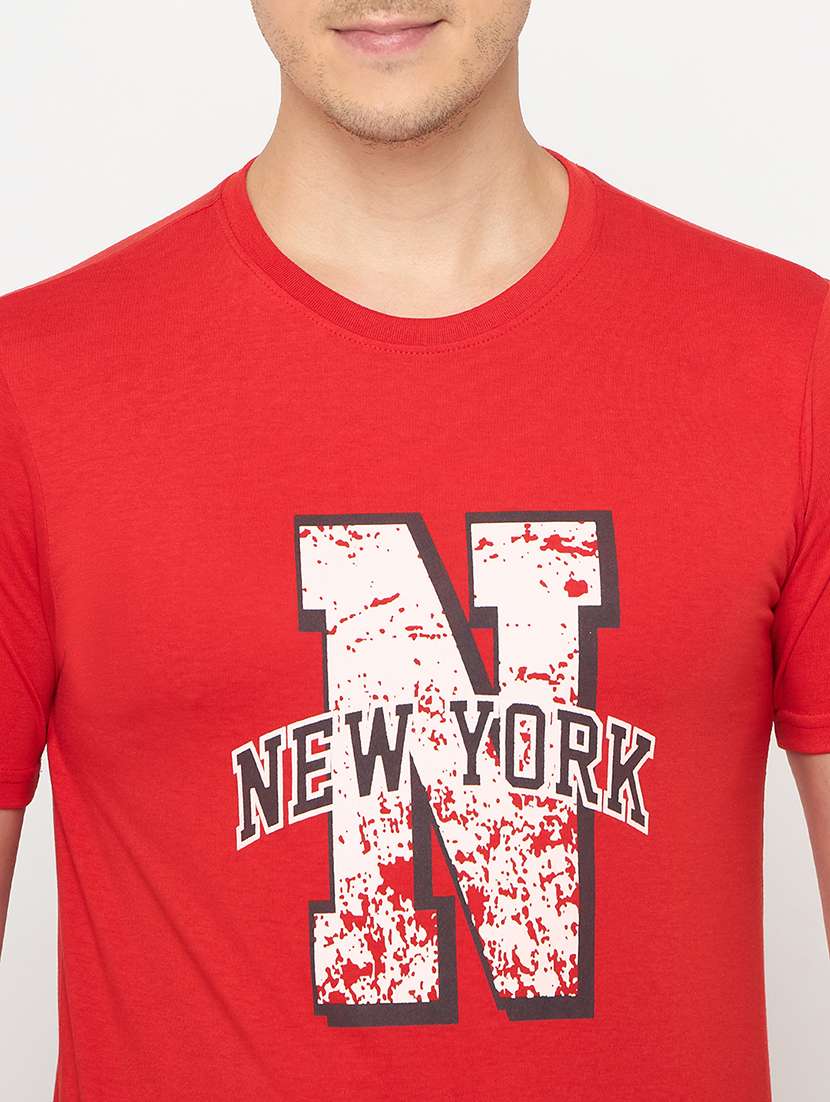 men printed short sleeve regular ft t-shirt - 21986284 - Standard Image - 4