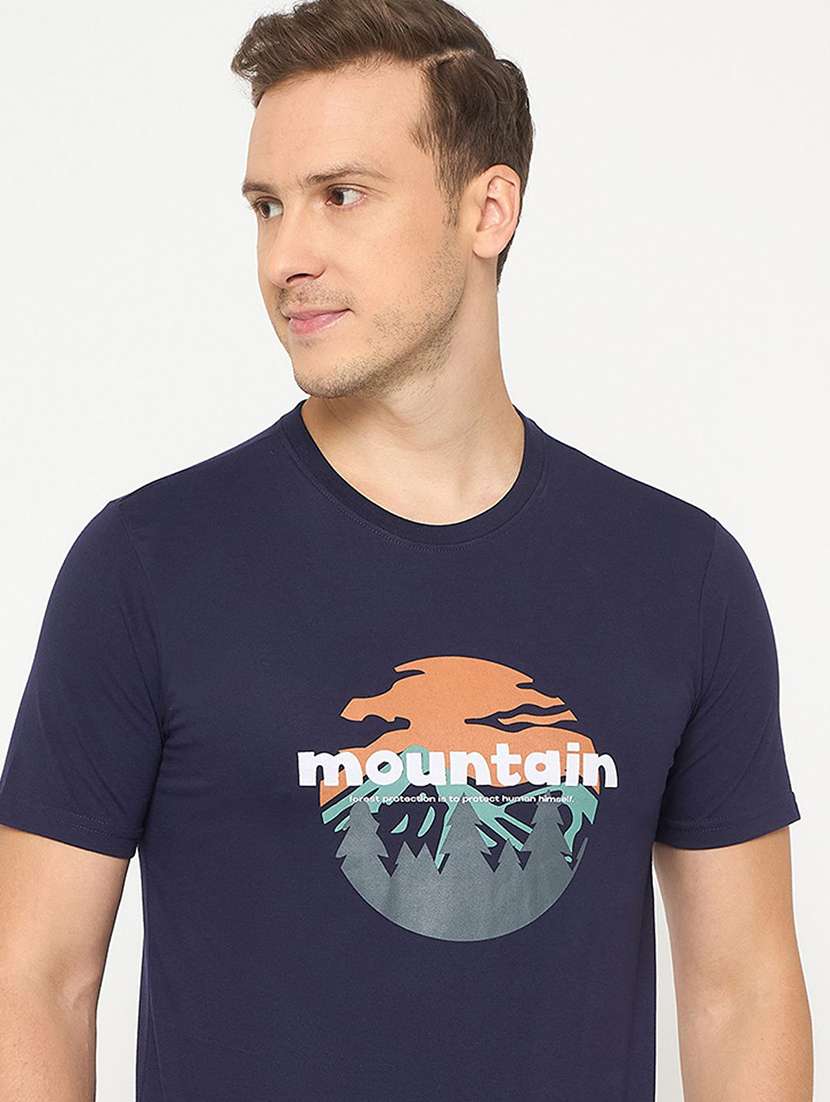 men printed short sleeve regular ft t-shirt - 21986286 -  Standard Image - 1