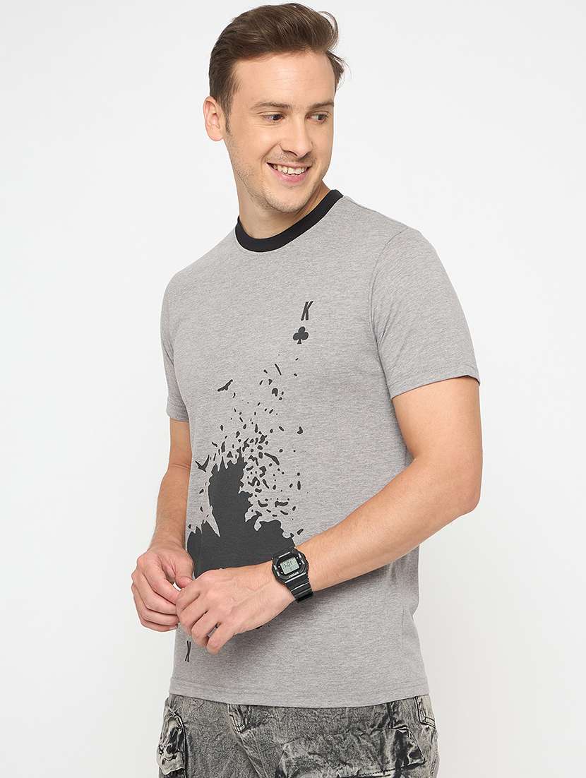 men printed short sleeve regular ft t-shirt - 21986287 -  Standard Image - 1