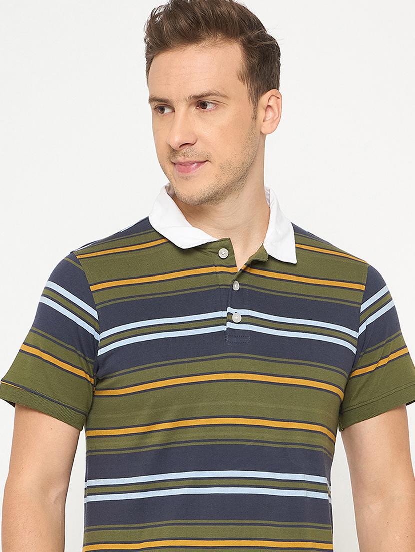 men striped short sleeve polo t-shirt - 21986288 -  Standard Image - 1