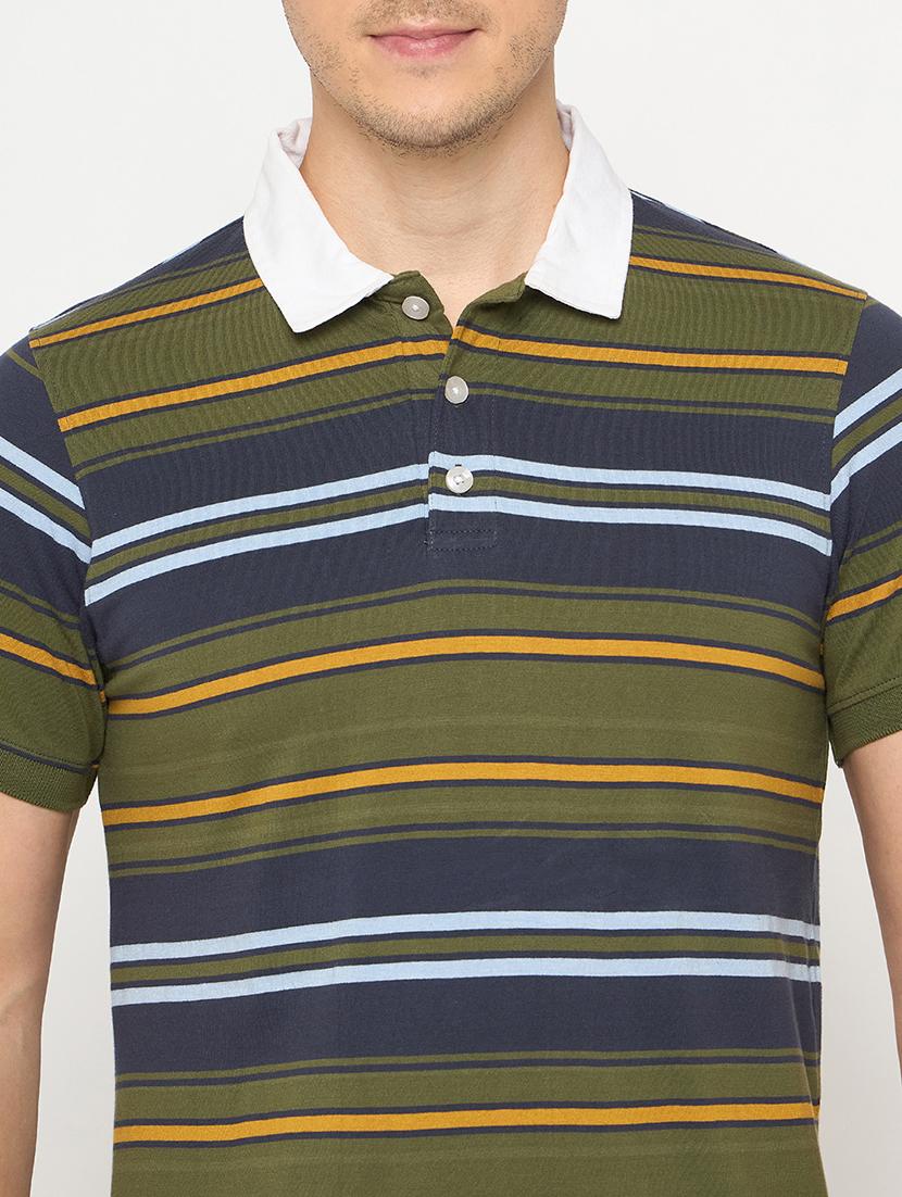 men striped short sleeve polo t-shirt - 21986288 - Standard Image - 4