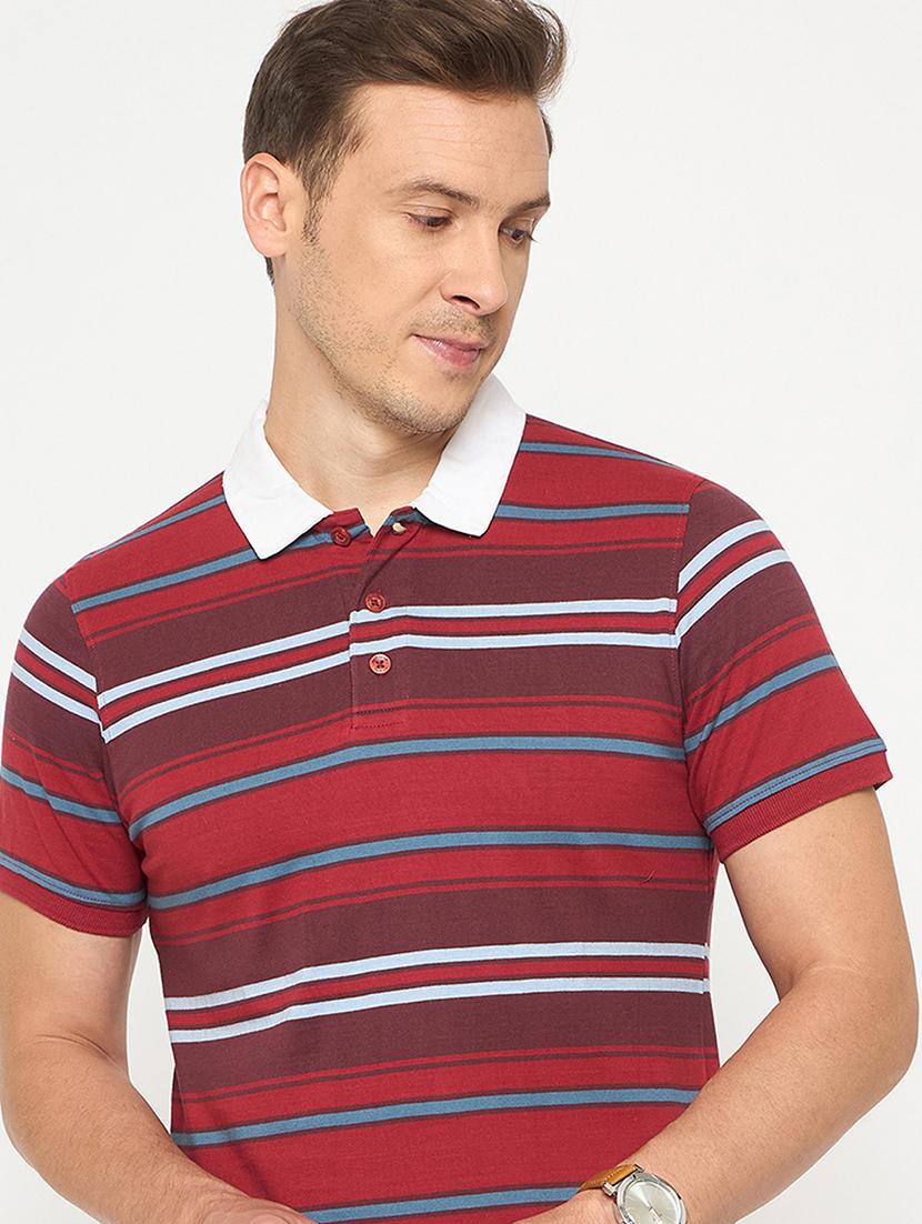 men striped short sleeve polo t-shirt - 21986289 -  Standard Image - 1