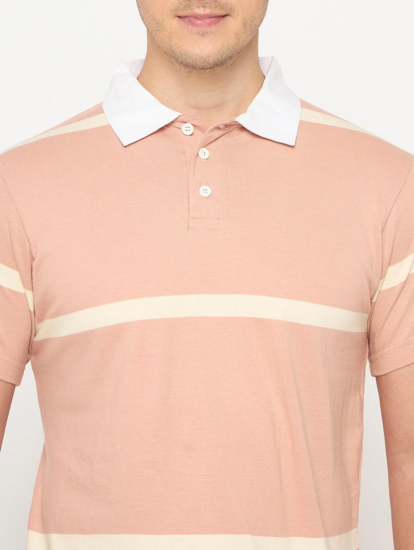 men striped short sleeve polo t-shirt - 21986291 - Standard Image - 4