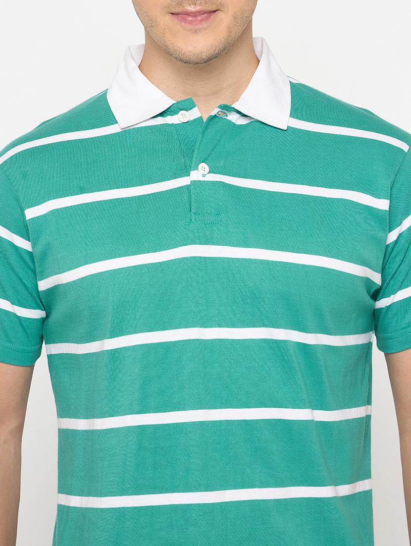 men striped short sleeve polo t-shirt - 21986293 - Standard Image - 4