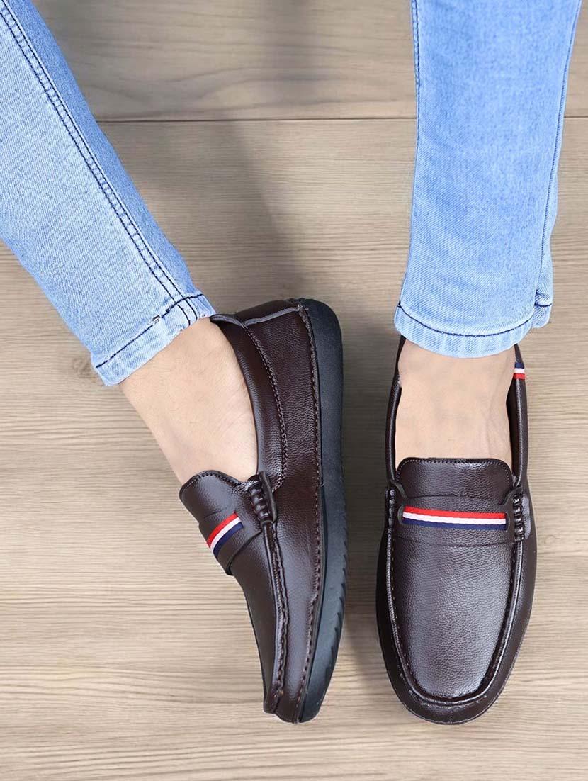 men brown slip on loafer - 21986309 - Standard Image - 1