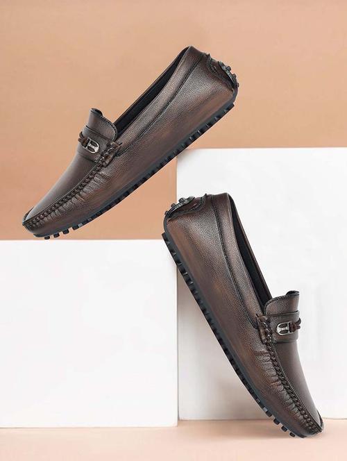 men brown slip on loafer - 21986311 -  Standard Image - 0