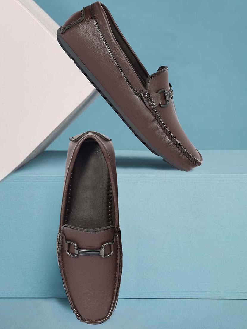 men brown slip on loafer - 21986316 -  Zoom Image - 0