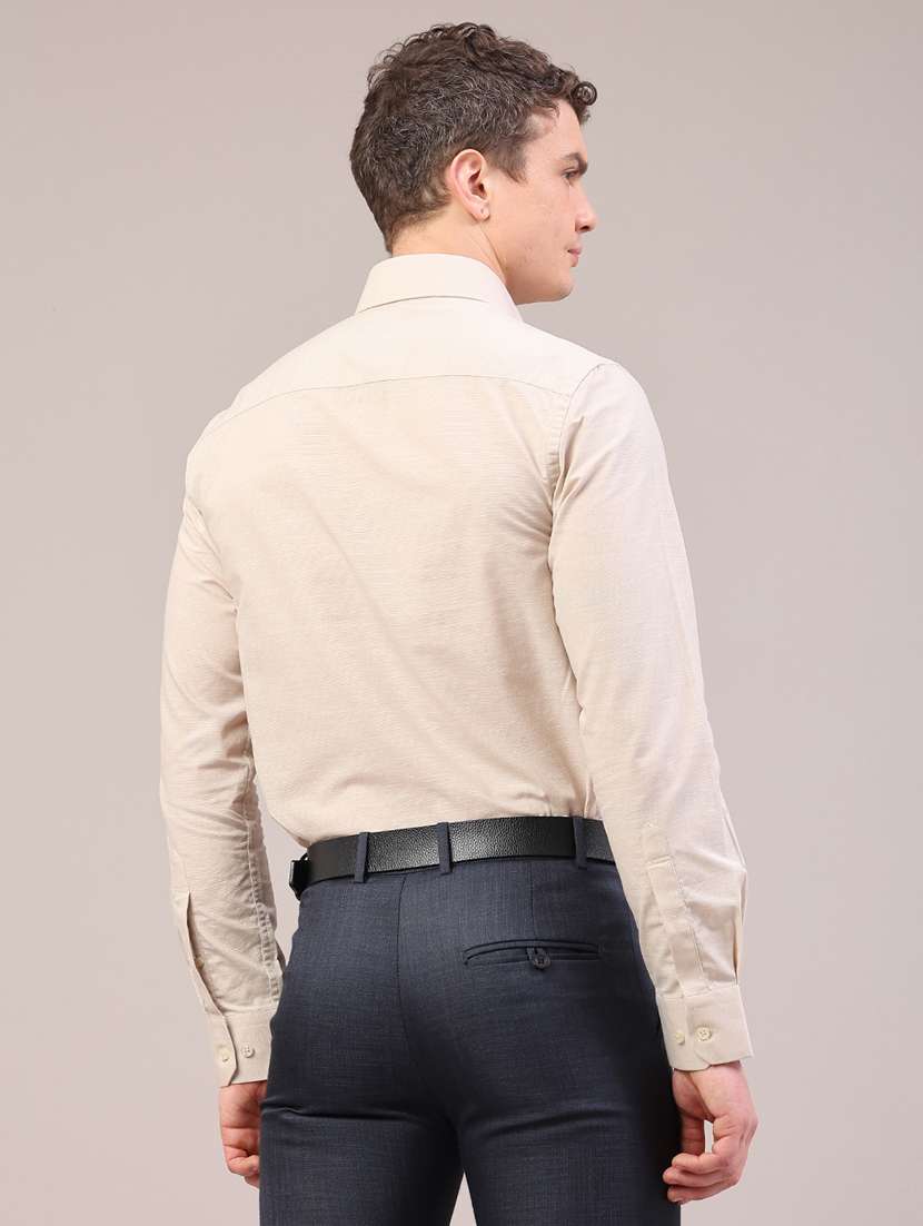 beige cotton formal shirt - 21986328 -  Standard Image - 4