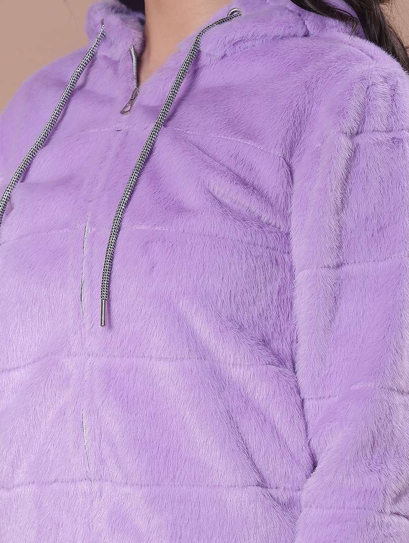 women solid long sleeve hooded sweatshirt - 21986399 -  Standard Image - 4