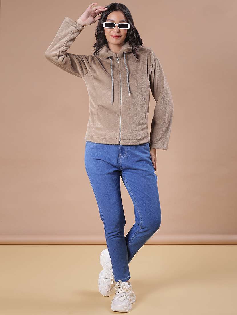 olive fur sweatshirt - 21986434 - Standard Image - 4