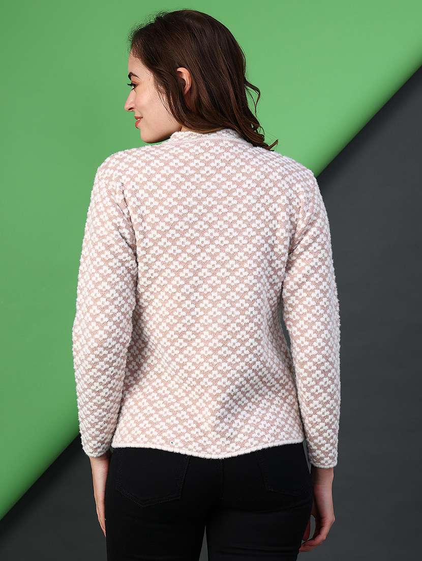 women self designed long sleeve cardigan - 21986445 -  Standard Image - 4