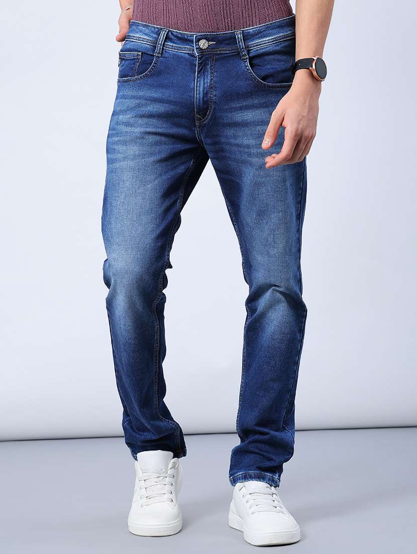 men washed mid rise full length jeans - 21986510 -  Standard Image - 1
