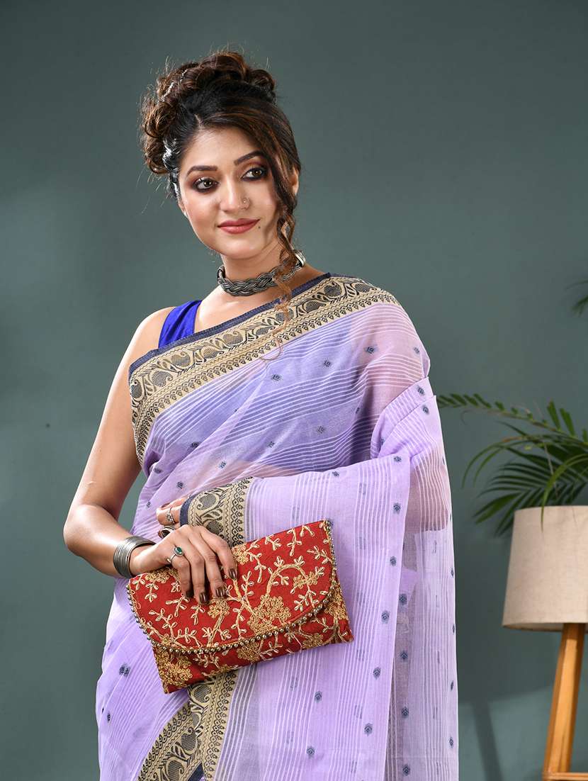 women self design tant saree - 21986579 -  Standard Image - 4