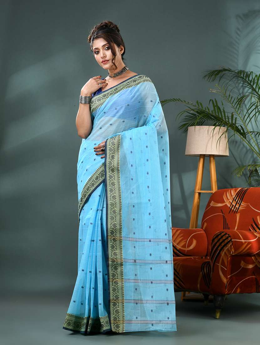 women self design tant saree