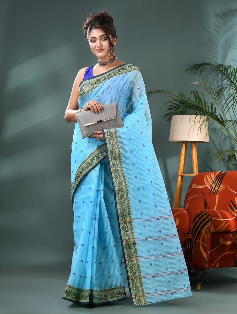 women self design tant saree - 21986580 - Standard Image - 1