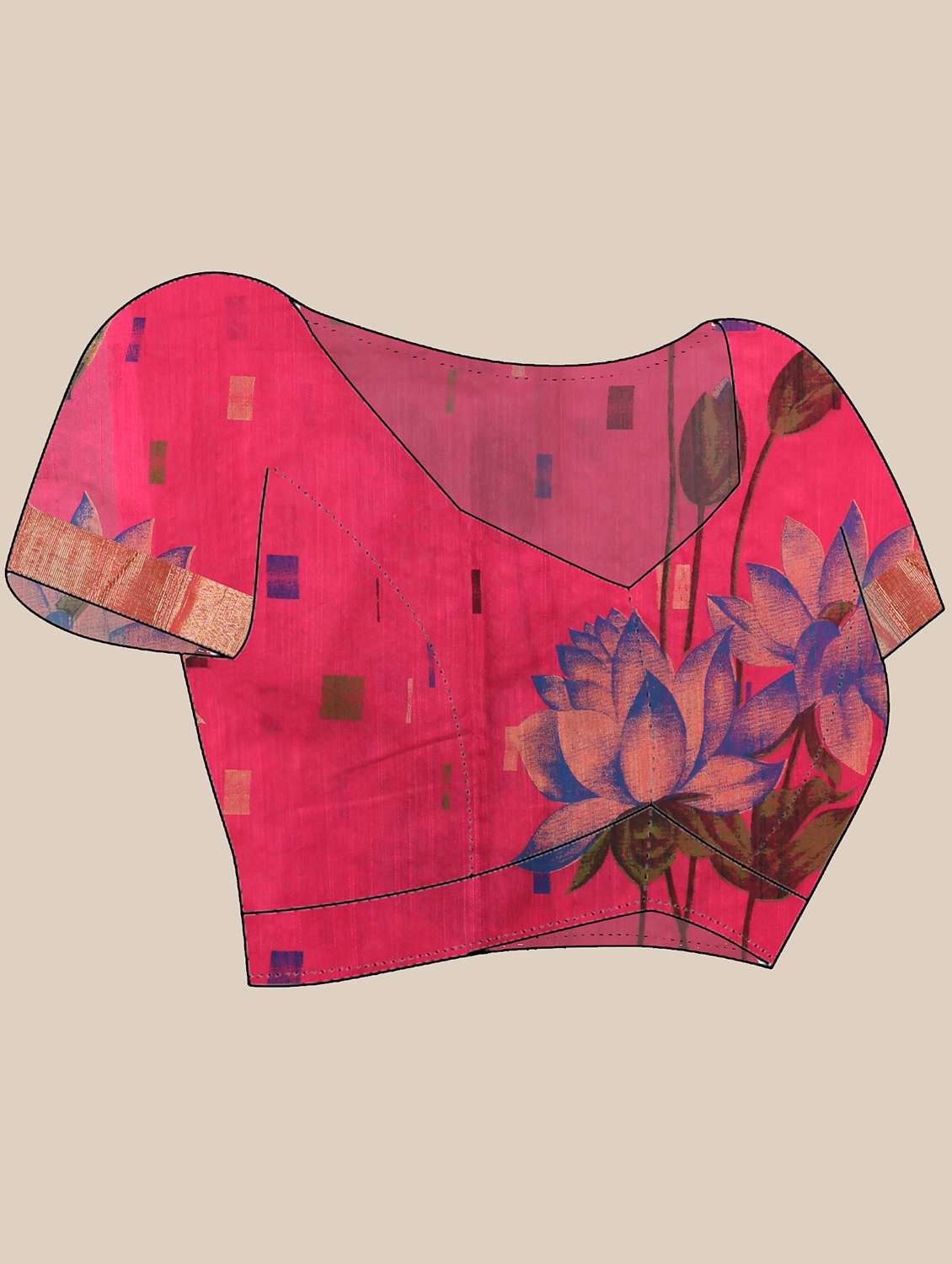 women self design handloom saree with blouse - 21986589 -  Standard Image - 4