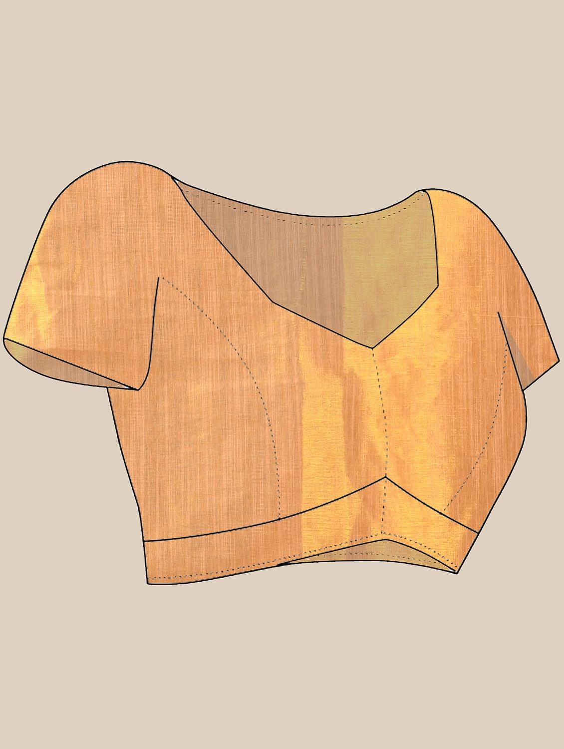 women solid plain saree with blouse - 21986597 - Standard Image - 4