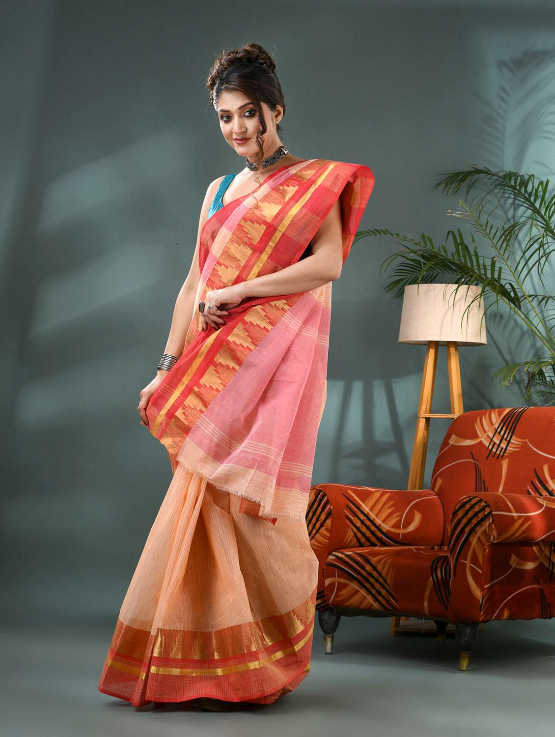 women self design tant saree - 21986603 -  Standard Image - 1