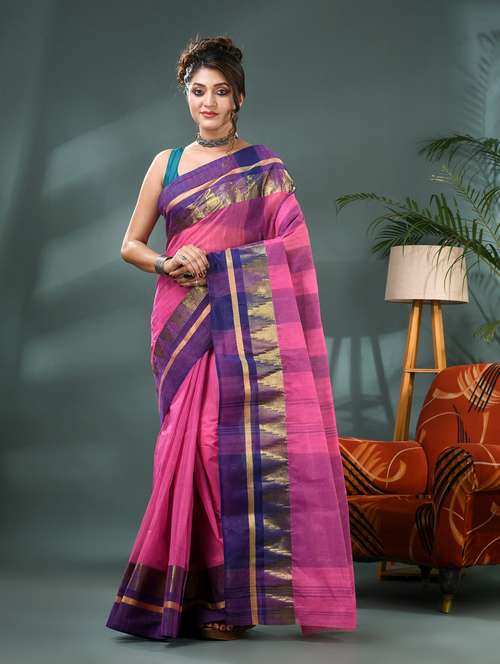 women self design tant saree - 21986604 - Standard Image - 0