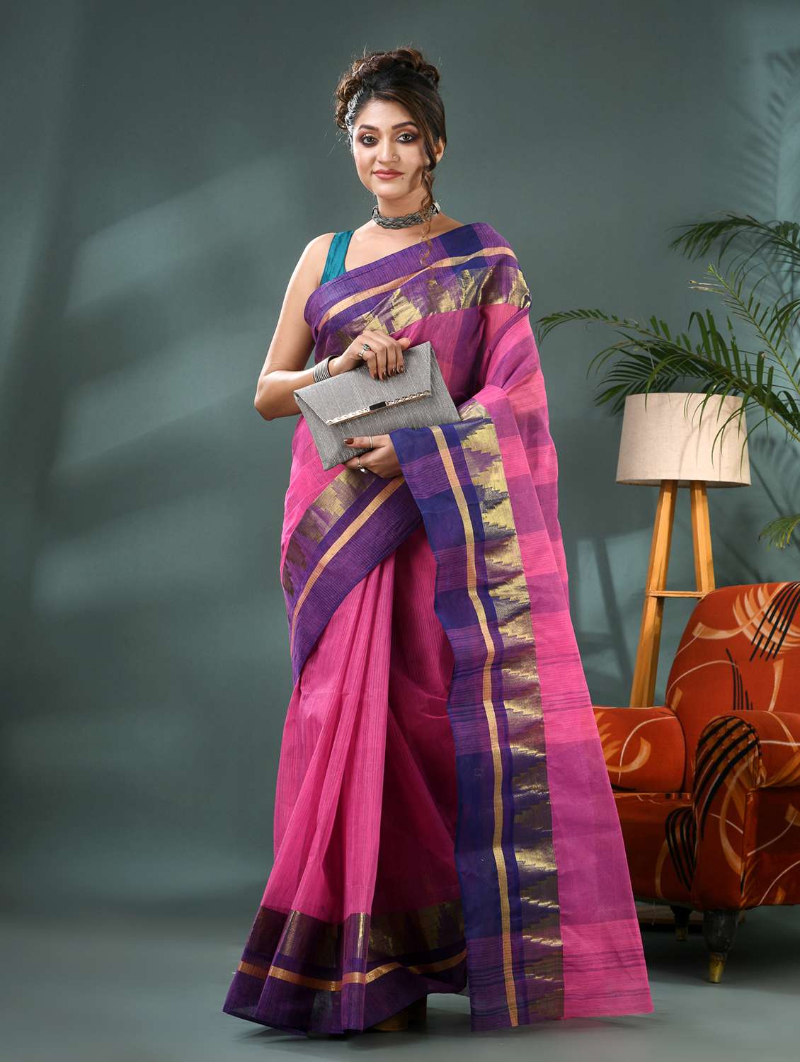 women self design tant saree - 21986604 -  Standard Image - 1
