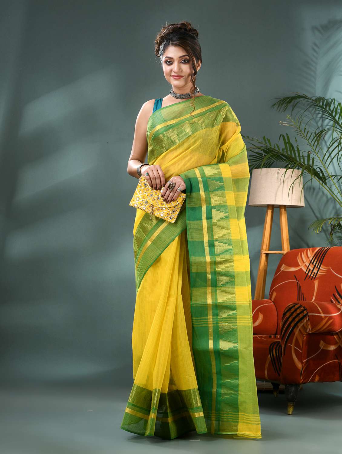 women self design tant saree