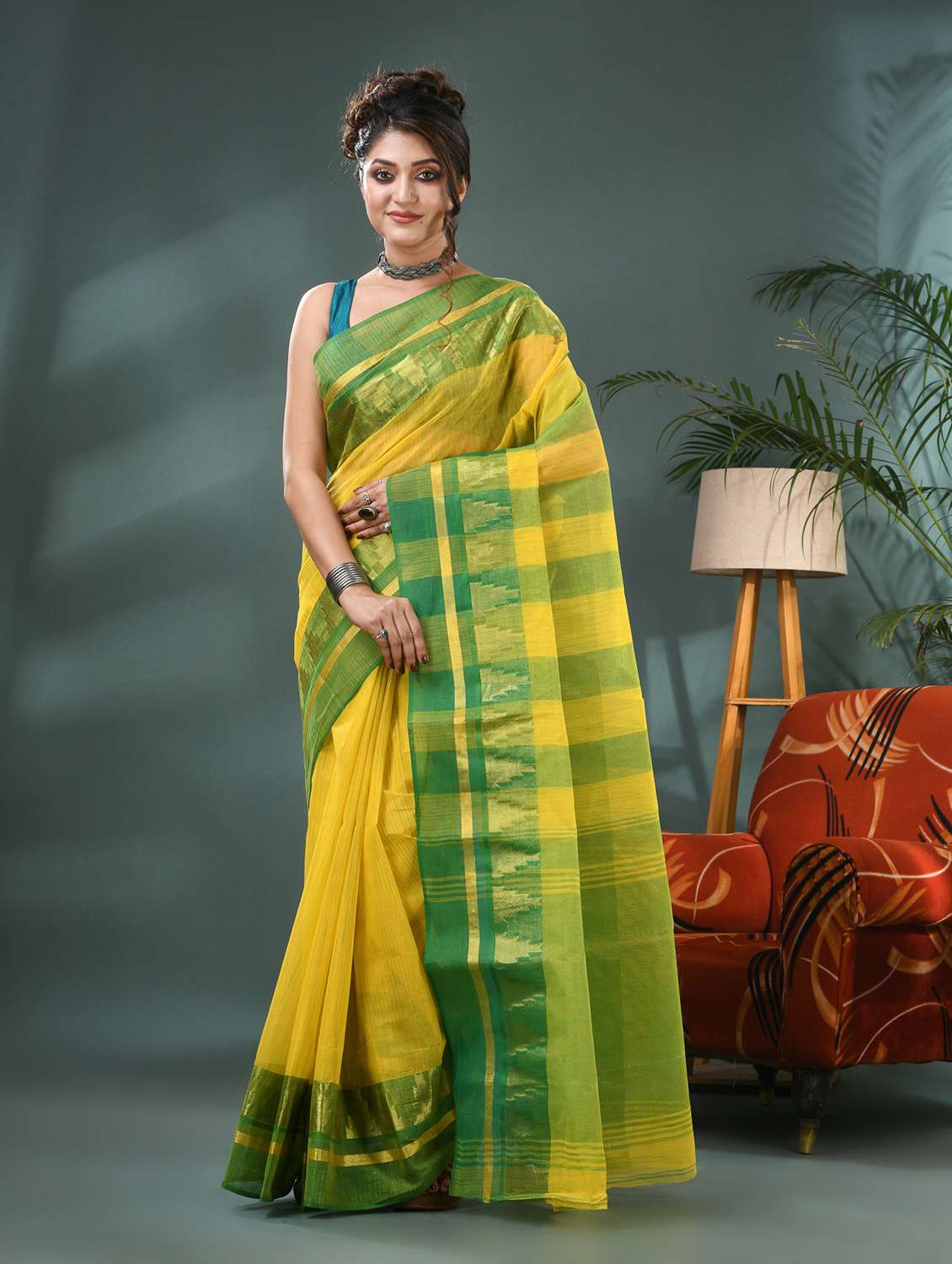 women self design tant saree - 21986605 -  Standard Image - 1