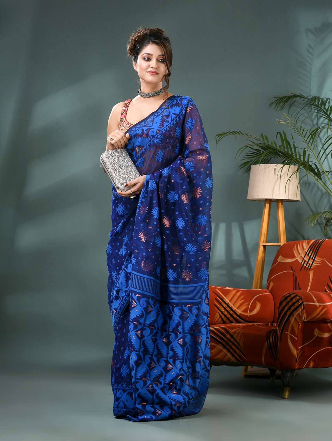 women self design jamdani saree - 21986607 - Standard Image - 1