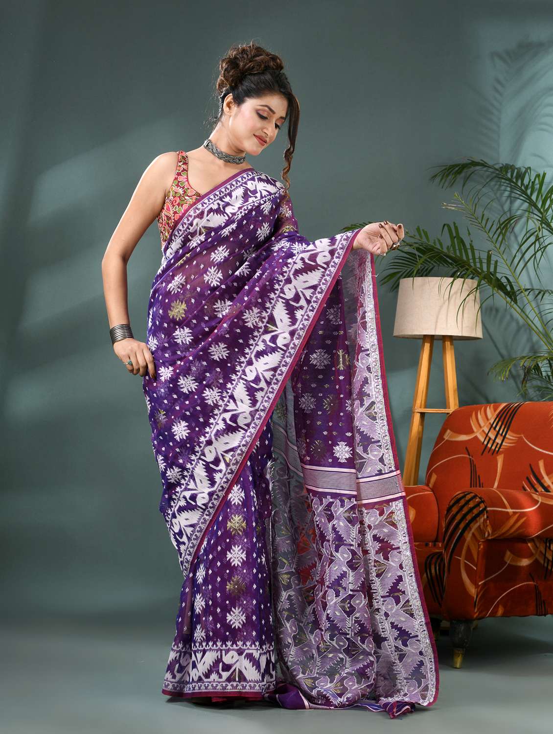 women self design jamdani saree - 21986608 -  Standard Image - 4