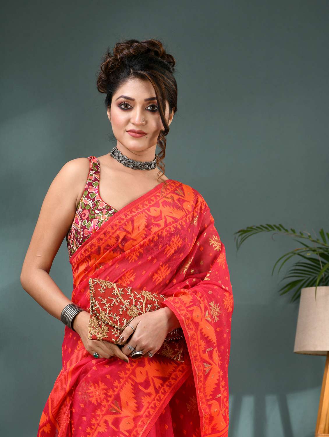 women self design jamdani saree - 21986609 -  Standard Image - 4