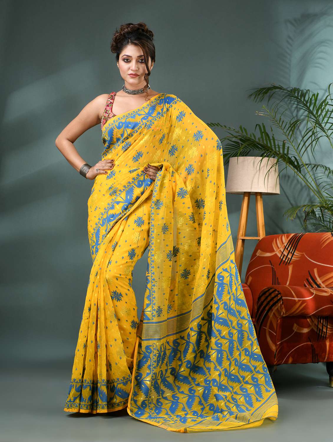women self design jamdani saree - 21986610 -  Standard Image - 1