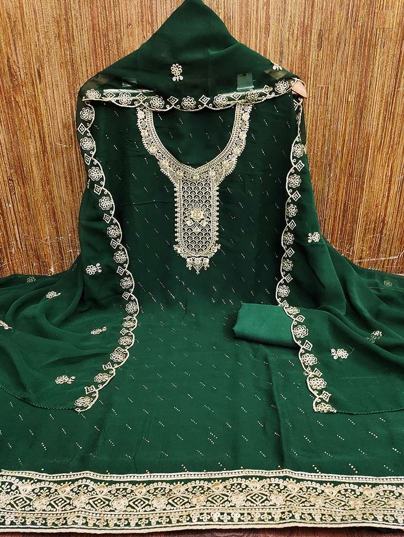 women solid with work embroidered unstitched suit set - 21986693 -  Standard Image - 1